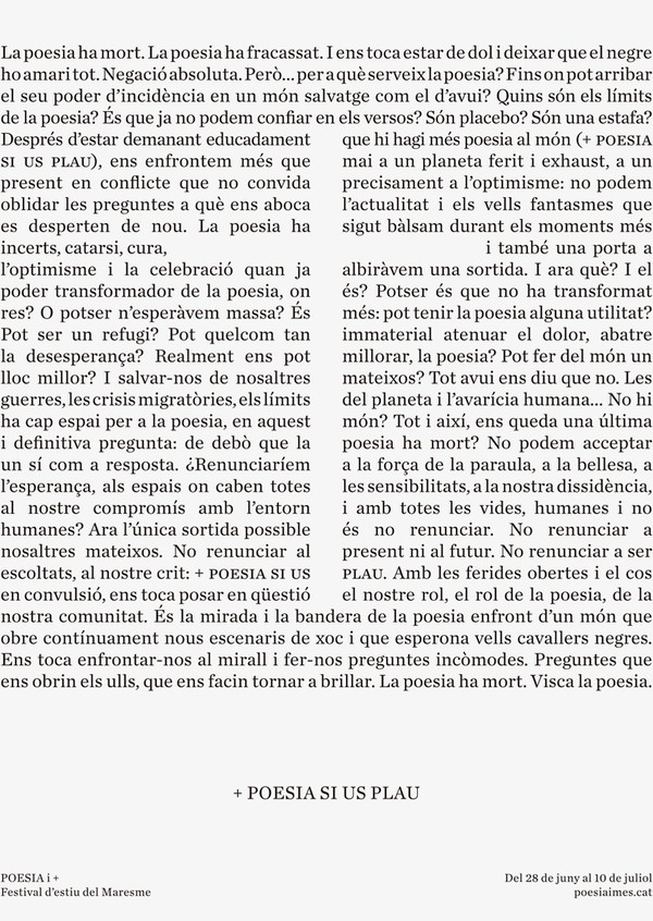 Malgrat tot <br>POESIA I + 2021